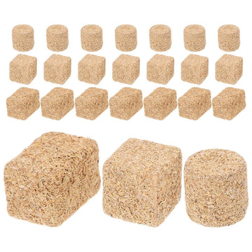 Mini haystack model set for rustic farm decor and toy farm scenes, featuring 24 small haystacks for outdoor play and model making.