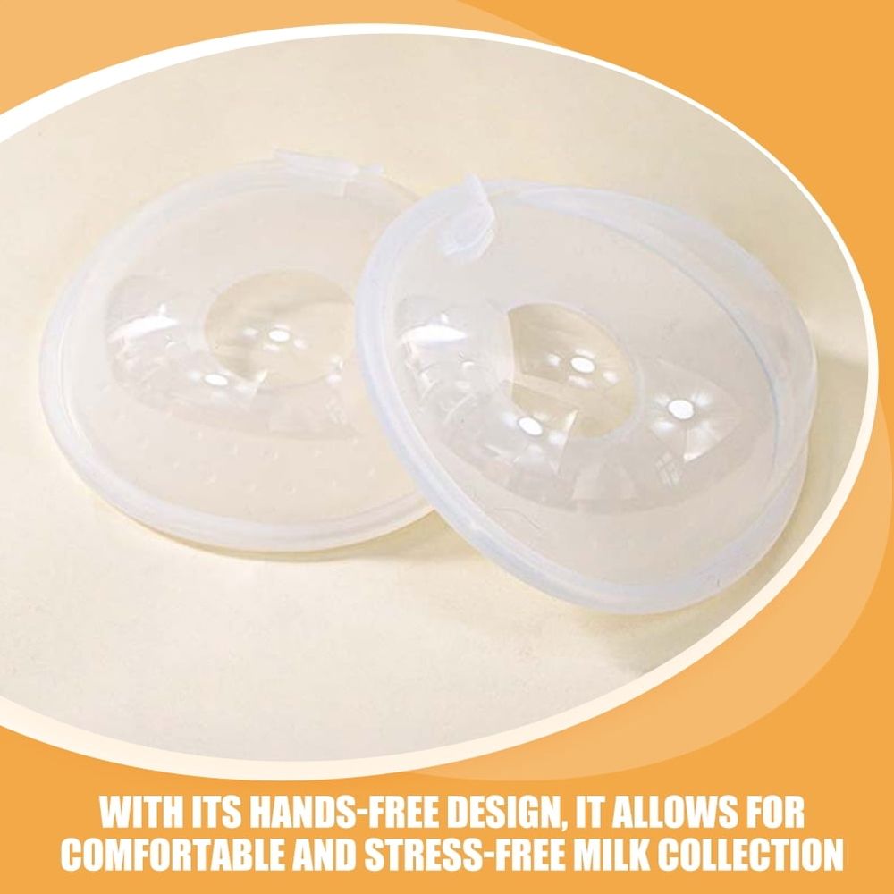 Pair of leakproof silicone collector shells for breastfeeding moms, comfortable and convenient, from Everything Baby.