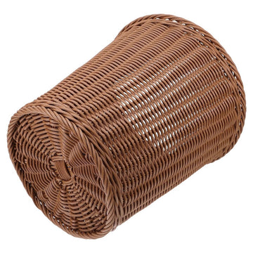 Household Woven Waste Paper Container Plastic Waste Basket with Large Capacity