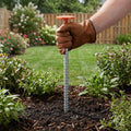 Heavy-duty metal survey marker stakes by Everything Baby used for ground markings and precise construction line setup.