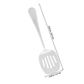 Stainless steel metal slotted shovel with silver plating, ideal for outdoor play and kitchen use, by Everything Baby.