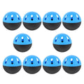 Set of 10 hollow perforated EVA training balls for safe baseball practice, suitable for kids' ball pits and play areas.