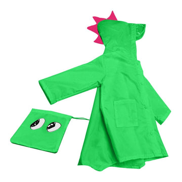 Kids Raincoats - Waterproof Cartoon Dinosaur Rain Jacket for Girls & Boys, Toddler Rain Wear Poncho, S Size 1-2 Years, Lightweight & Fun Design