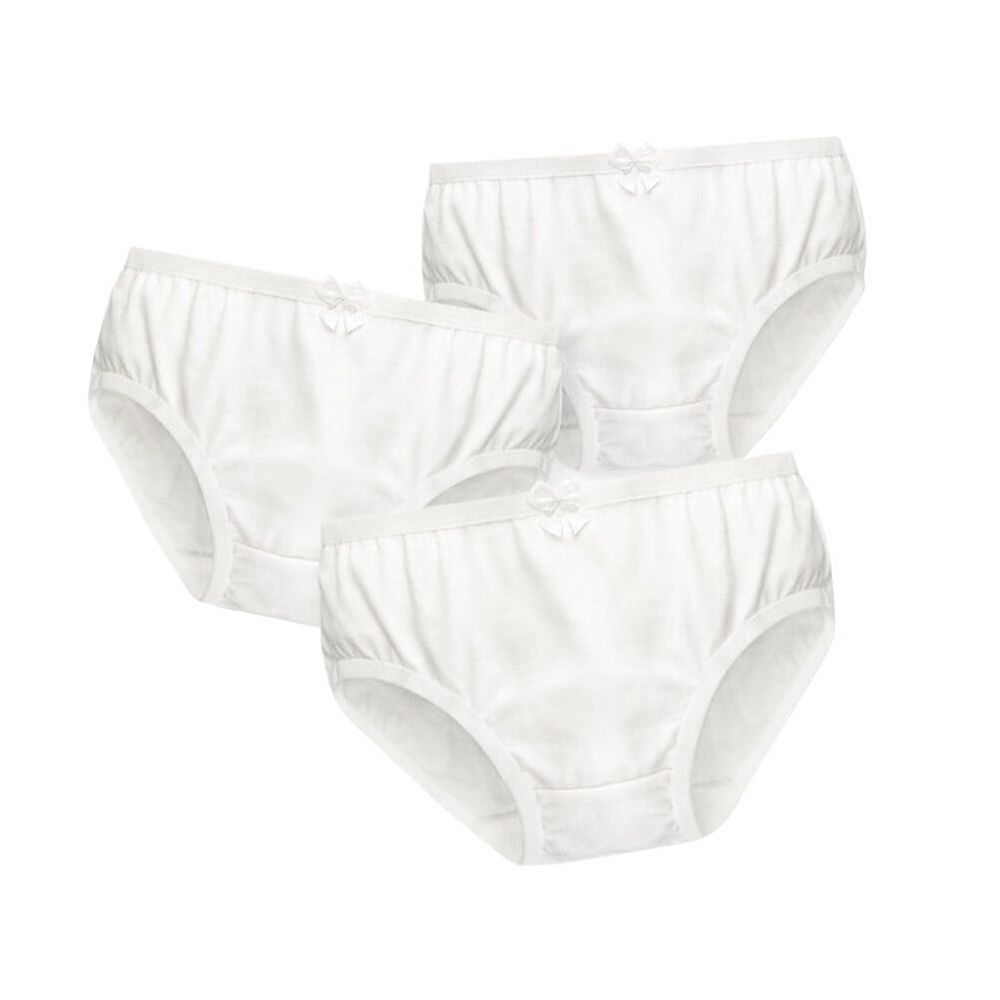 Kids girl ballet briefs by Everything Baby, cotton stretch breathable dance underpants with bowknot waist, size 150.