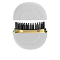 Portable cordless hair straightening brush with negative ions, lightweight design, suitable for travel and quick styling.