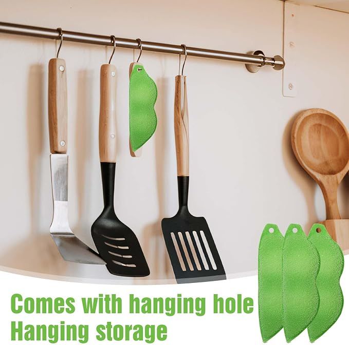 Magic bean-shaped bottle cleaning sponge set with heat-resistant, reusable brushes for small-mouth bottles, ideal for baby feeding bottles.
