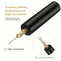 USB powered handheld mini electric drill set with 3 drill bits, portable DIY tool for kids' outdoor play and craft projects.