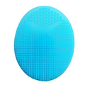 Three silicone baby cradle cap brushes from Everything Baby, soft massage and exfoliating scrubbers for gentle infant skin care.