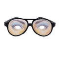 Pair of funny Halloween trick glasses with silly eyes for kids' pretend play and costume disguises, 2-piece prank toy set.