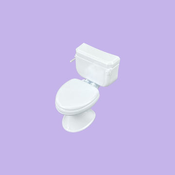 Miniature baby toilet seat toy from Everything Baby, designed for pretend play and dollhouse bathroom furniture.