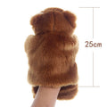 Cute animal doll family hand puppet featuring zoo animals like bear for baby pretend play and educational activities.