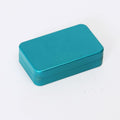 Four small metal tin boxes with lids, compact storage containers from Everything Baby, suitable for home organization and kid's accessories.
