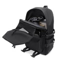 Black waterproof travel backpack with high capacity, side pockets, suitable for men and women, from Everything Baby.