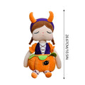 Soft plush Halloween pumpkin doll for babies, orange sitting pumpkin toy by Everything Baby, 10.5 inches tall.