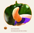 Orange plush pumpkin doll sitting at 10.5 inches, soft baby and kids' toy from Everything Baby, perfect for Halloween gift or decor