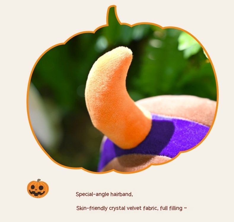 Orange plush pumpkin doll sitting at 10.5 inches, soft baby and kids' toy from Everything Baby, perfect for Halloween gift or decor