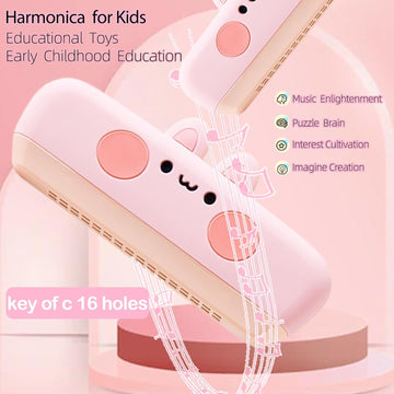 16-hole diatonic harmonica for kids by Everything Baby, with protective cover, in key of C, ideal for beginner boys and girls.