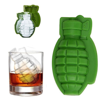 3-Pack 3D Grenade Ice Cube Mold - Life Size Hand Grenade Whisky Ice Ball A Great Gift for Men, Military Fan（2 pcs）