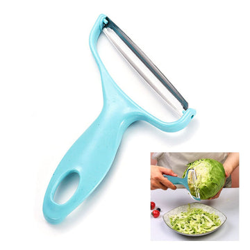 egetable,Potato,Fruit peeler cabbage cutting machine shredded kitchen stainless steel peeling knife gadget shredded cabbage (Blue)