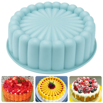 Cake Pan Silicone, Nonstick, 8 inch Round Cake Molds for Baking  reusable and durable which is guard your family’s health