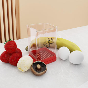 Fruit Slicer Cup, Speed Cutter for Strawberry Banana Apple Egg, Stainless Steel Vegetable Cutting Kitchen Gadget