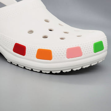 28 Pack Colored Shoe Charms, Compatible with Classic Crocs, and All Terrain Crocs, Functional Charms for Girls, Boys, Kids, Teens