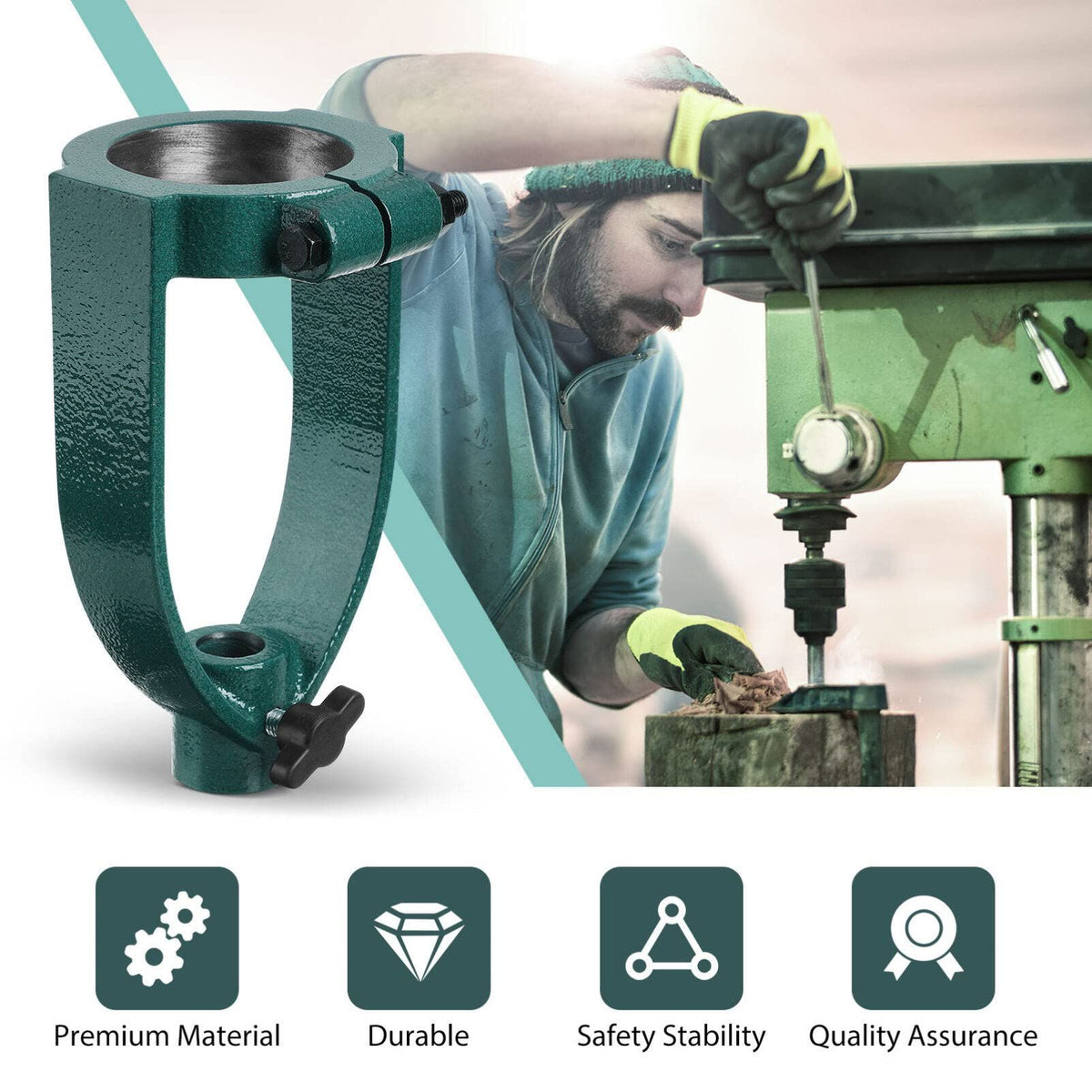 Woodworking drill accessory converter attachment with 40mm sleeve, designed for machine hole drilling and woodworking projects.