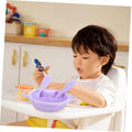 Miniature plastic kitchen cutlery set for kids, part of pretend play food and toy kitchen accessories by Everything Baby.