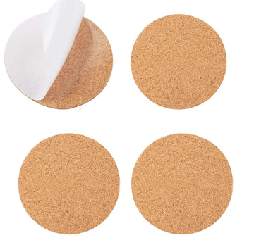 Set of 10 self-adhesive mini cork backing tiles, 4-inch round sheets for DIY coasters, crafts, cork boards, and mats by Everything Baby.