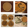 Set of 10 small self-adhesive cork tiles, round 4-inch sheets for DIY coasters, crafts, cork boards, and creative projects by Everything Baby