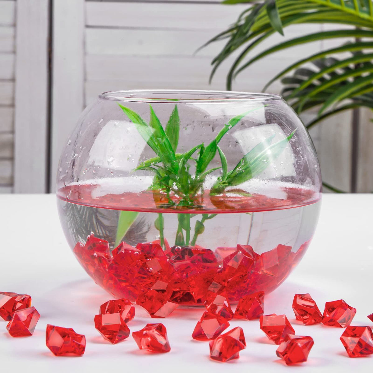 Artificial clear acrylic crushed ice cubes, 16x22mm, for wedding decor and photography props, from Everything Baby building toy collection.