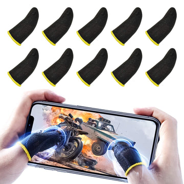 Set of 10 breathable game finger sleeve sets for mobile touch screens, designed for babies and kids, by Everything Baby.