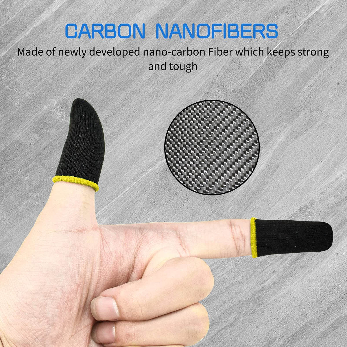 Set of 10 breathable, anti-sweat finger sleeves for mobile touch screens, designed for kids and babies by Everything Baby.