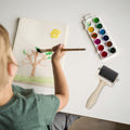 Kids Tools rubber printmaking roller set with five plastic craft rollers, ideal for children's art and drawing projects.