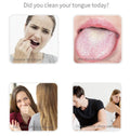 Baby tongue scraper and brush set from Everything Baby, designed for oral care and freshening breath in children.