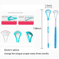 Four-pack tongue scraper and brush set from Everything Baby, designed for baby oral care and freshening breath.