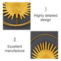 Three gold metal wall decor pieces featuring ginkgo and maple leaf designs, perfect for bedroom wall decoration.