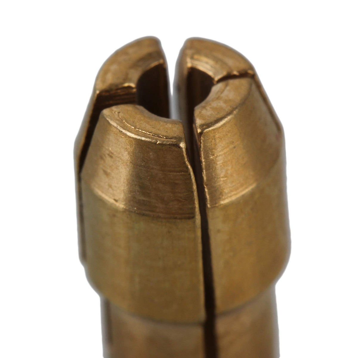 Set of 10 brass collet drill chucks for rotary tools, 0.5-3.2mm, with 4.8mm shank diameter, suitable for electric grinding tools.