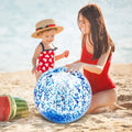 Six 23.6-inch jumbo sequins beach balls from Everything Baby, inflatable clear pool toys with glittering design for outdoor water play