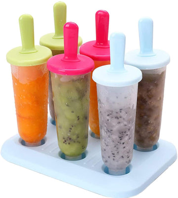 Popsicle Molds Ice Pop Makers Ice Pop Molds Ice Bar Maker Plastic Popsicle Mold, Kids Ice Cream Tray Holder Lolly Pops-2pcs