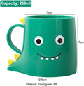 Cute dinosaur-themed plastic bathroom cup for kids, doubles as a toothbrush holder and tumbler, from Everything Baby.