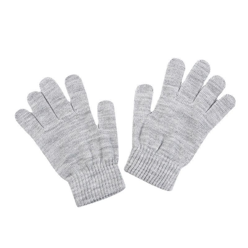 Pair of colorful kids' magic knit gloves for boys and girls, warm, stretchy, winter accessories from Everything Baby.