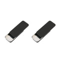 Black 2-pack mini dental floss portable cases by Everything Baby, refillable glide floss for adults, ideal for travel and on-the-go dental care.