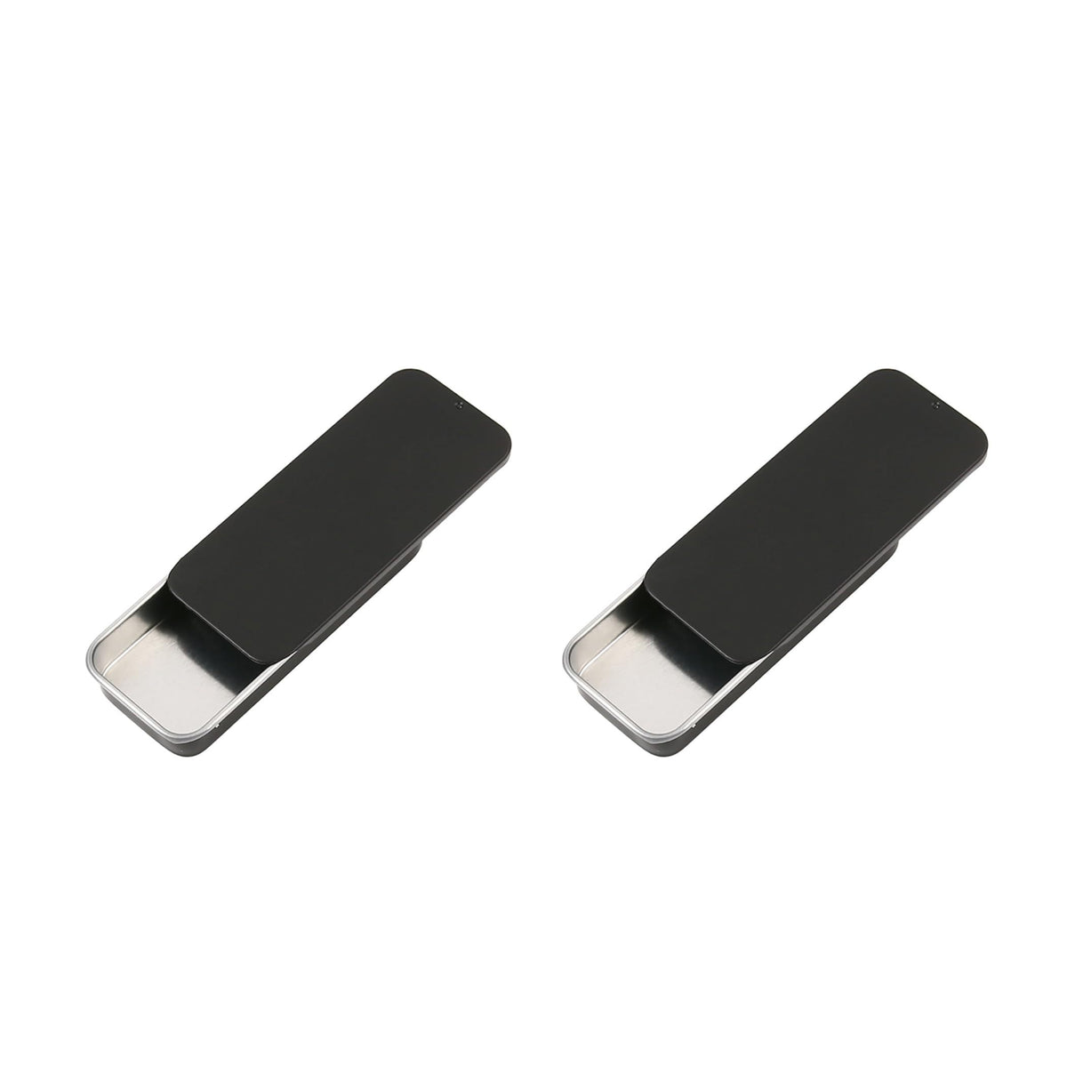 Black 2-pack mini dental floss portable cases by Everything Baby, refillable glide floss for adults, ideal for travel and on-the-go dental care.