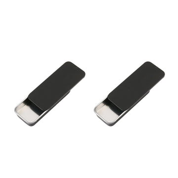 Black 2-pack mini dental floss portable cases by Everything Baby, refillable glide floss for adults, ideal for travel and on-the-go dental care.