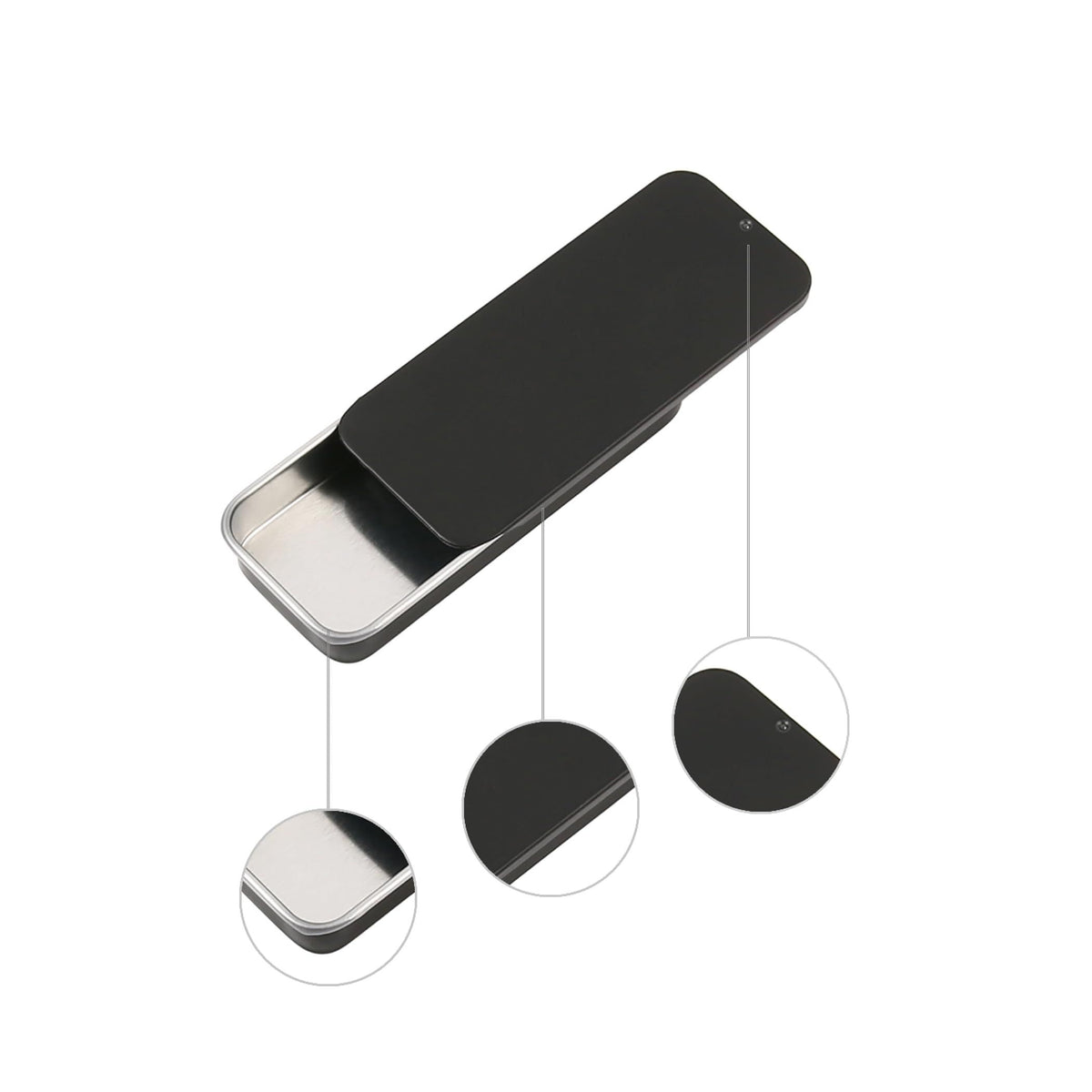Two black portable mini dental floss cases branded Everything Baby, refillable with glide floss for travel and on-the-go oral care.