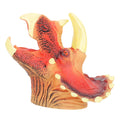 Educational Triceratops dinosaur hand puppet toy for kids, perfect for role-play and outdoor fun, by Everything Baby.