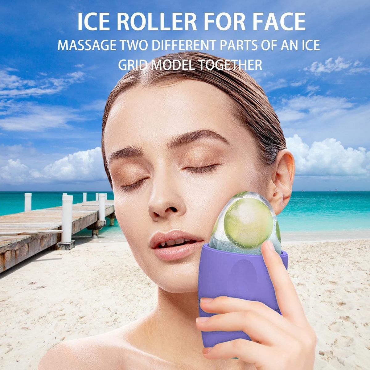 Baby facial cooler and ice roller for puffiness, dark circles, and skincare massage, from Everything Baby.