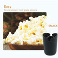 Collapsible microwave popcorn bowl for kids, no oil, made by Everything Baby, ideal for pretend play and making fluffy popcorn.