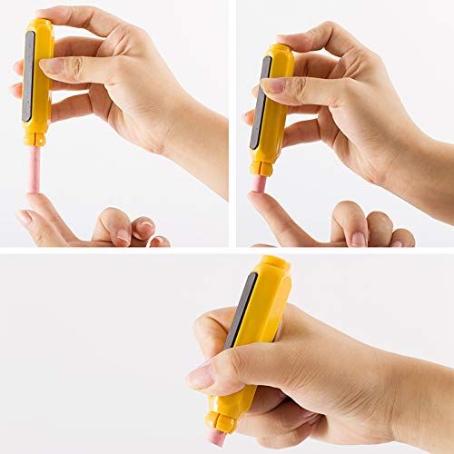 Blackboard adjustable chalk clip set with magnetic holder in four colors, designed for kids' art and drawing activities.